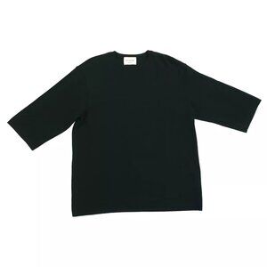 Still By Hand Japan Cotton Silk Linen Blend Half 3/4th Sleeve T-Shirt Medium?